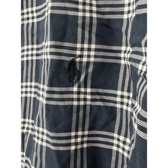 Ralph Lauren Blue White Cotton Men's Sz L Classic Fit Plaid Button Up Shirt Pony - Picture 3 of 5